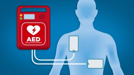 Oznaka za avtomatski defibrilator